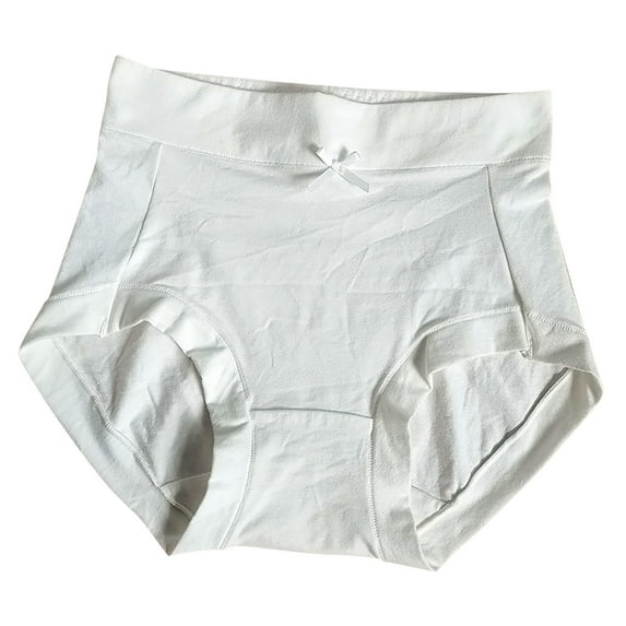 Kmdttou Summer Clearance!Women's Ladies Comfortable Solid Color Large Size Abdominal Panties Hight Waiste Underpants (Available in Plus Size)