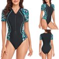 thumbnail image 1 of Kmdttou Summer Women's Swimwear Clearance! Up to 50% off! Swimsuits for Women New Fashion Zipper Swimsuit Sexy Casual Bikini Piece Swimsuit on Clearance!, 1 of 8