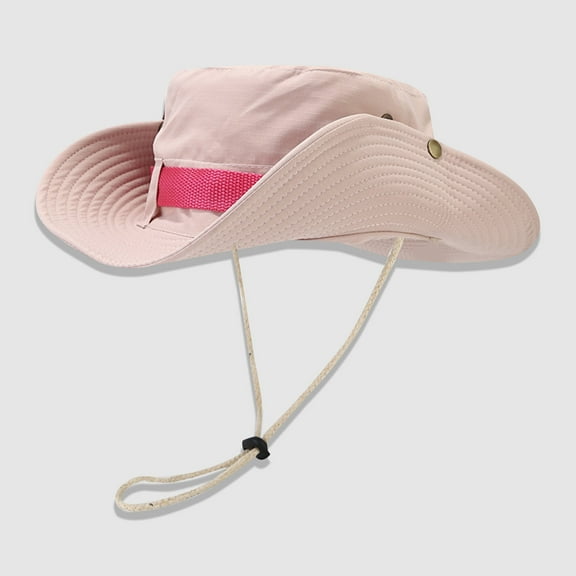 Kmdttou Sun Hat for Women Fashionable Summer Drying Fisherman Hat Outdoor Mountaineering Hat Sun Hat ,UPF50  Wide-Brim Sun Hat