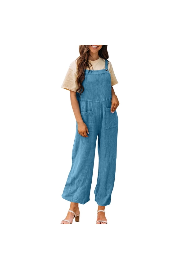 Sweatsuits Active Jogging for Women's Casual Loose Jacket Jumpsuit Set Of Sleeveless Solid Color Wide Leg Long Pants With Pockets Jumpsuit on Clearance!