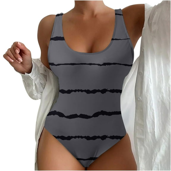 Kmdttou Swim Suits for Women 2025 Sexy And Fashionable Beach Swimsuit With Printed Summer Swimsuit on Clearance!