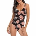 thumbnail image 1 of Kmdttou Swimwear for Women Fashion Versatile Swimsuit Large Classic Retro Printed Swimsuit on Clearance!, 1 of 7