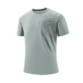 thumbnail image 1 of Kmdttou T Shirts for Men Crew Neck Short Sleeve Ice Silk Thin T-shirt For Loose Casual Sports Seamless Plus Size Top For Me Cool And Breathable Drying on Clearance (Size:M-5XL), 1 of 7