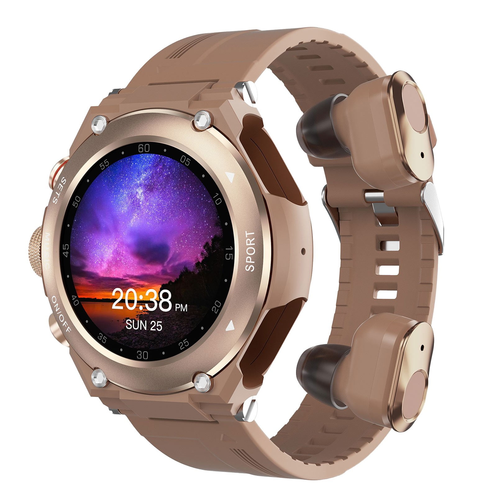 Kmdttou T92 Smartwatch With Earbuds MP3 Bluetooth Earphones 3in1 1.28