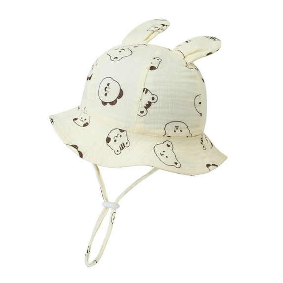 Kmdttou Toddler Sun Hat UPF50+ Sun Hat with Chin Strap Summer Baby Breathable Solid Color Bucket Hat Up to 65% off!