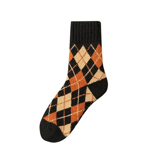 Kmdttou Unisex Extra Thick Wool Socks Plus Velvet Thickened Mid-Tube Winter Cold-Proof Warm Socks Casual Soft Lightweight Quarter Socks