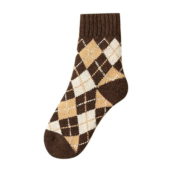 Kmdttou Unisex Extra Thick Wool Socks Plus Velvet Thickened Mid-Tube Winter Cold-Proof Warm Socks Casual Soft Lightweight Quarter Socks