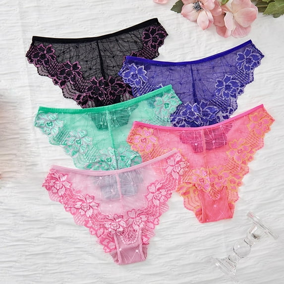 Kmdttou Up to 40% off!Women's Solid Color Patchwork Briefs Panties Underwear Knickers Bikini Underpants (Available in Plus Size)