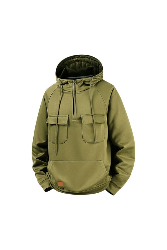 Waterproof Rain Jacket Men Lightweight Outdoor Raincoat Hooded for Hiking skiing Personalized Stand Up Collar Tactical Hoodie Warm And Loose Solid Color With Velvet Knit Sweater