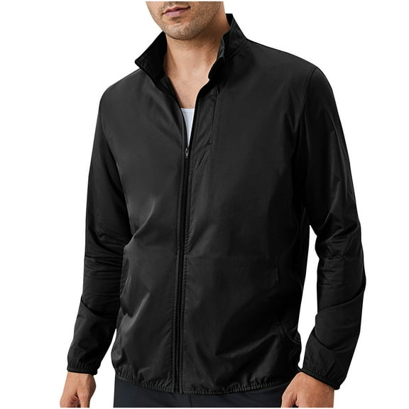 Kmdttou Waterproof Rain Jacket Men with Hood Packable Outdoor Hooded Windbreaker Insulated Mountain jackets Black M