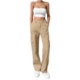 thumbnail image 1 of Kmdttou Wide Leg Cargo Pants Trendy And Casual Multi Pocket Loose Wide Leg Work Pants Long Pants, 1 of 4