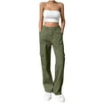 thumbnail image 1 of Kmdttou Wide Leg Cargo Pants Trendy And Casual Multi Pocket Loose Wide Leg Work Pants Long Pants, 1 of 4