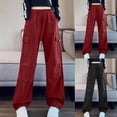 thumbnail image 1 of Kmdttou Wide-leg Pants Mid-waist Pocket Overalls Casual Pants In Spring And Summer L-3XL, 1 of 7