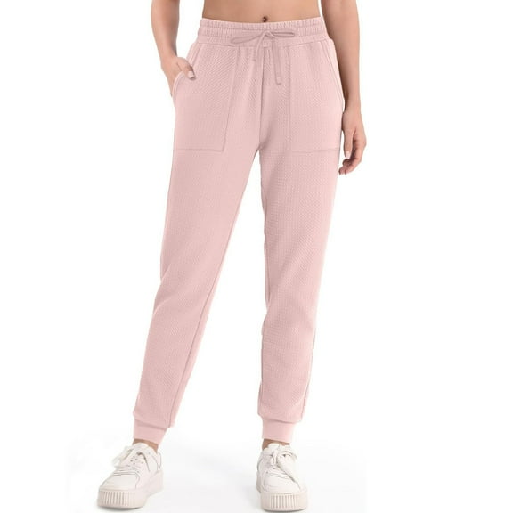 Kmdttou Wide-leg Pants Solid Color Overalls Casual High-Waisted Drawstring Pocket SweatPants