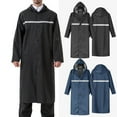 thumbnail image 1 of Kmdttou Women And Men's 2PC Outdoor Long Sleeved Hooded Raincoat Reusable Rain Jacket for Emergency Outdoor Hooded Rain for Adults Waterproof Lightweight Rain Coat for Men Women Black 3XL, 1 of 9