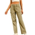 thumbnail image 1 of Kmdttou Women Plus Size Trendy And Casual Multi Pocket Loose Wide Leg Work Pants Long Pants, 1 of 4