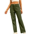 thumbnail image 1 of Kmdttou Women Plus Size Trendy And Casual Multi Pocket Loose Wide Leg Work Pants Long Pants, 1 of 4