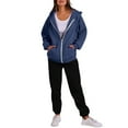 thumbnail image 1 of Kmdttou Women Pullover Hoodie Pockets for 2PCS Outfits Women's Sports Tracksuits Long Sleeve Pullover Hoodies Sweatshirt And Sweatpants Fall Winter Suit on Clearance!, 1 of 8