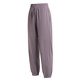 thumbnail image 1 of Kmdttou Women's Yoga Pants Leggings with Pockets for Women Summer Solid Ice Silk Sunscreen Draping Quick Drying Drawstring Loose Bundle Yoga Sports Pants, 1 of 8