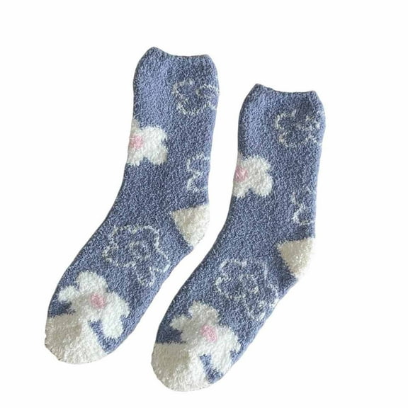 Kmdttou Women Thin Cotton Socks Women's Flower Print Thin Short Socks With Lace Mesh Socks Socks Winter-Gifts for Women/Men-Warm Thick Soft