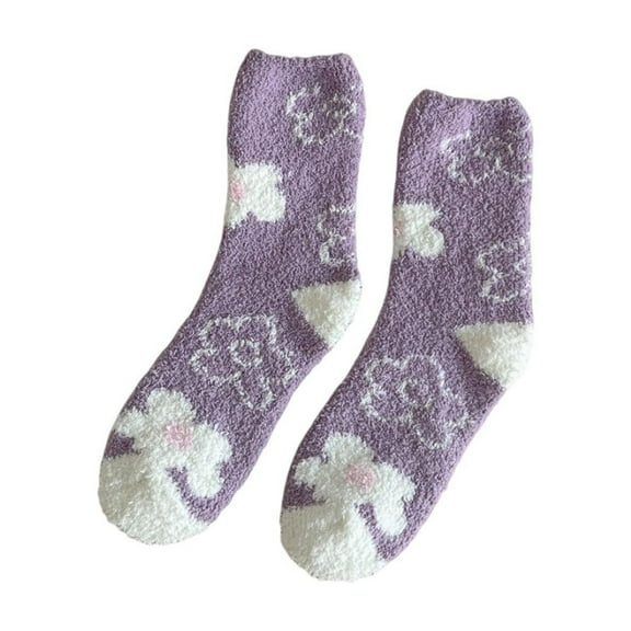 Kmdttou Women Thin Cotton Socks Women's Flower Print Thin Short Socks With Lace Mesh Socks Socks Winter-Gifts for Women/Men-Warm Thick Soft
