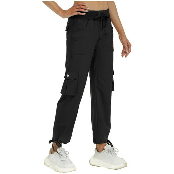Kmdttou Women Wide Leg Pants With Pockets Loose Casual Pants Dressy Lightweight Baggy Cargo Pants For Hiking