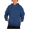thumbnail image 1 of Kmdttou Women's Fashion Tops Hoodies for Fashion Fittness Long Sleeve Pullover Hoodie Fleece Warm Solid Color Tops Sweatshirts on Clearance!, 1 of 7