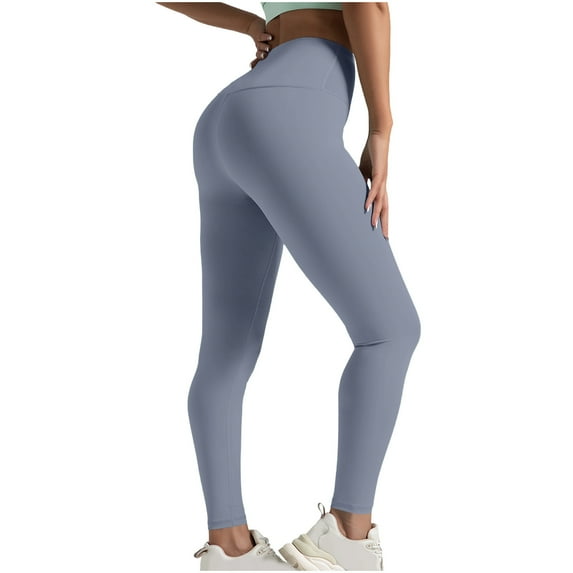 Kmdttou Women's High Waist Yoga Pants for Women Long Solid Color Hip Lift Fitness High Waist Elastic Exercise Yoga Pants