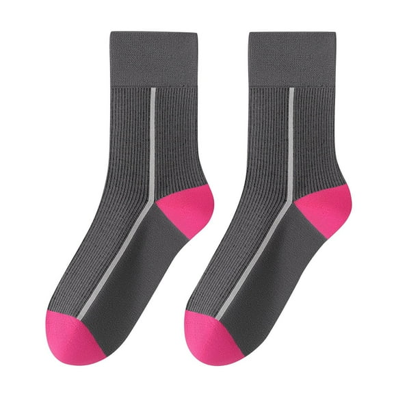 Kmdttou Women's Long Socks Comfortable Fashion Trend All-Match Socks Casual Soft Lightweight Quarter Socks