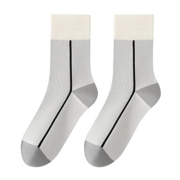 Kmdttou Women's Long Socks Comfortable Fashion Trend All-Match Socks Casual Soft Lightweight Quarter Socks