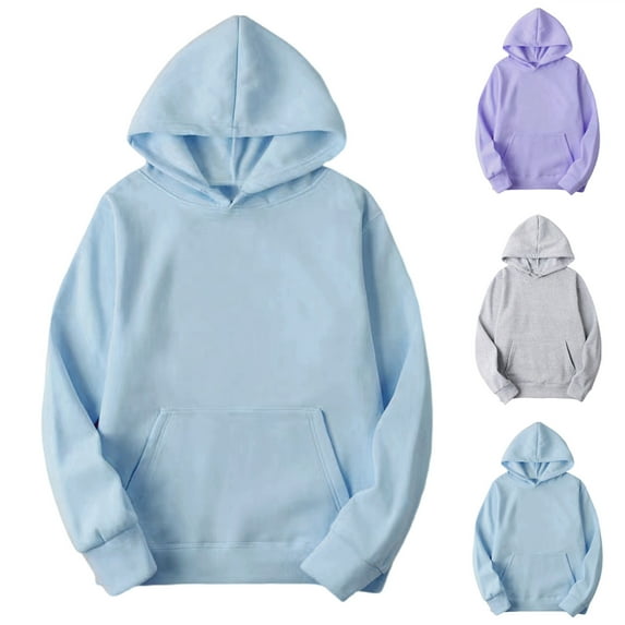 Kmdttou Women's Oversized Sweatshirts Hoodies Crewneck Shirts Casual Fashionable Long Sleeved Hooded Pocket Top Long Sleeve Hooded Blouse on Clearance!