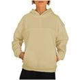 thumbnail image 1 of Kmdttou Women's Oversized Sweatshirts Hoodies Crewneck Shirts Fashion Fittness Long Sleeve Pullover Hoodie Fleece Warm Solid Color Tops Sweatshirts on Clearance!, 1 of 7