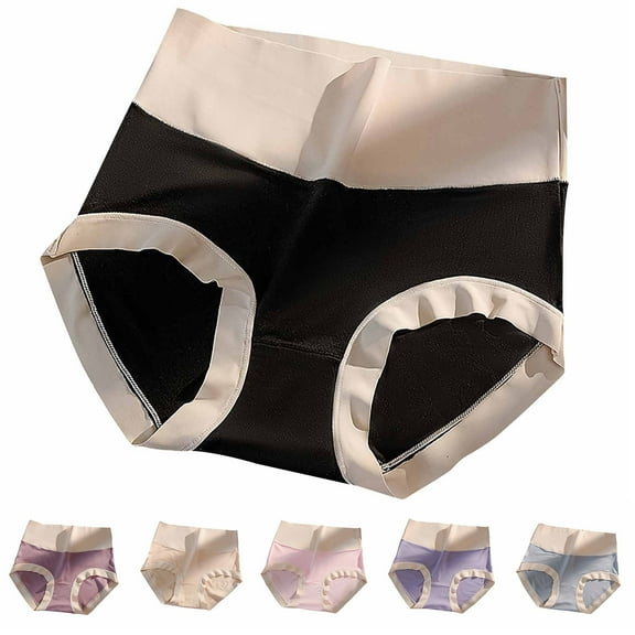 Kmdttou Women's Plus Size Underwear Sexy Lace High Cut Panties Comfort Bikini Panty Stretch Underpants Breathable Ladies Briefs (Available in Plus Size) Black-XL