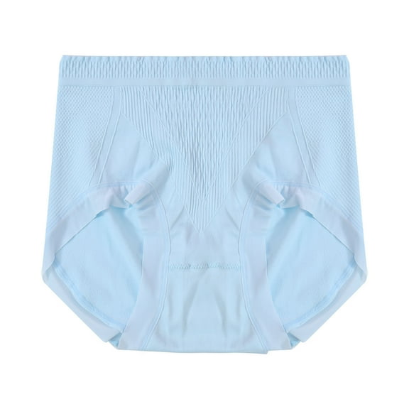 Kmdttou Women's Plus Size Underwear Sexy Lace High Cut Panties Comfort Bikini Panty Stretch Underpants Breathable Ladies Briefs (Regular & Plus Size) Blue-S