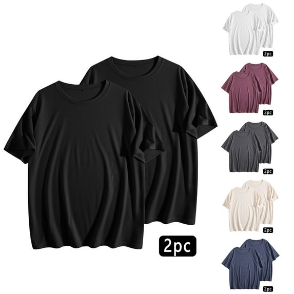 Kmdttou Women's Pure Cotton Custom POD T-Shirts Womens Tops Summer Tunic Tops Short Sleeve Solid Color Loose Round Neck Tees Shirts Gift for Women