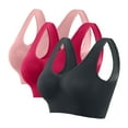 thumbnail image 1 of Kmdttou Women's Racerback Plus Size Sports Fitness Support Seamless Plus Size Sports Bra Wirefree Yoga Bra With Removable Pads (Size:S-5XL), 1 of 5