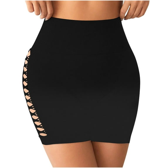 Kmdttou Women's Running Shorts Fashion Casual Hollow Tie Dyed High Waist Lifting Hip Sports Yoga Fitness Slim Shorts on Clearance,Black L