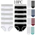 thumbnail image 1 of Kmdttou Women's Seamless Underwear 10PC Large Solid Color High Waist Pants With Hip Lifting Underwear (Regular & Plus Size), 1 of 5