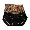 thumbnail image 1 of Kmdttou Women's Seamless Underwear Female Leopard Print Underwear European And American High Waisted Waist Cinching Hip Lifting Plus Size Seamless Underwear (Regular & Plus Size), 1 of 7