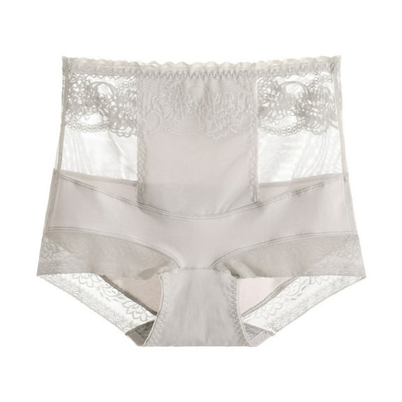 Kmdttou Women's Seamless Underwear Lace Abdomen Mid-rise Waist And Hip Lift Comfortable Body Breathable Underwear Briefs (Regular & Plus Size)