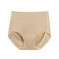 thumbnail image 1 of Kmdttou Women's Seamless Underwear Ladies Comfortable Large Size Avoidance Crotch Line Abdominal Contraction Panties Hight Waiste Underpants (Regular & Plus Size), 1 of 7