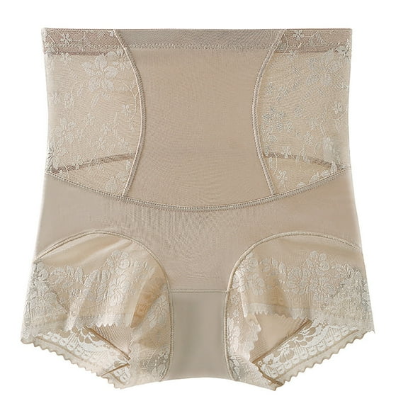 Kmdttou Women's Seamless Underwear Sexy Lace High Cut Panties Comfort Bikini Panty Stretch Underpants Breathable Ladies Briefs (Available in Plus Size) Gray-L