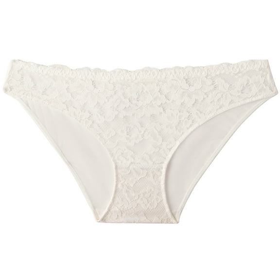 Kmdttou Women's Seamless Underwear Sexy Lace High Cut Panties Comfort Bikini Panty Stretch Underpants Breathable Ladies Briefs (Available in Plus Size) White-M