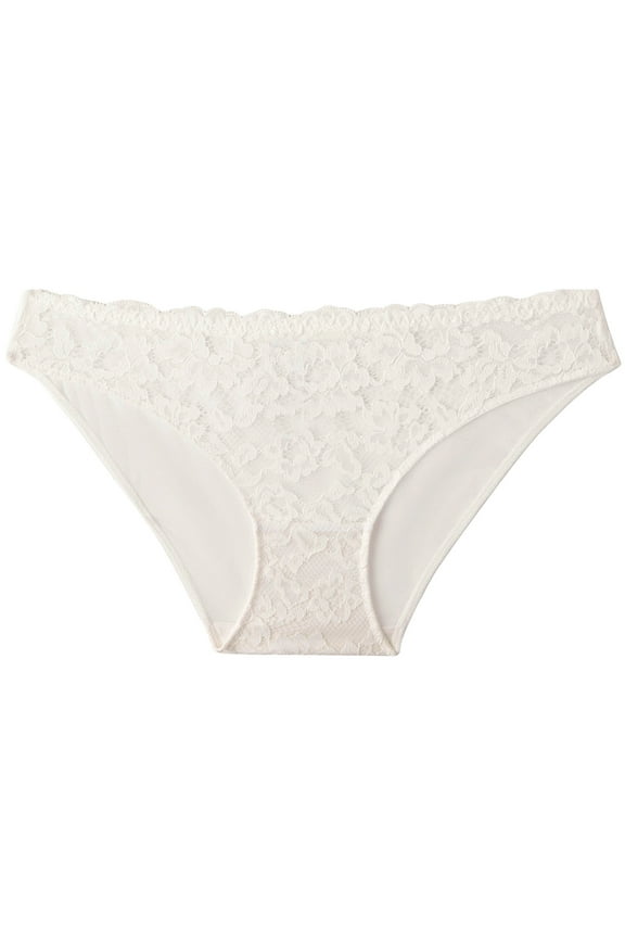 Women's Seamless Underwear Sexy Lace High Cut Panties Comfort Bikini Panty Stretch Underpants Breathable Ladies Briefs (Available in Plus Size) White-M