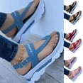thumbnail image 1 of Kmdttou Women's Shoes Summer Clip-Toe Thick Soled Shoes Casual Sandals With Comfortable Plantar Fasciitis Arch Support(Size:35-43), 1 of 4