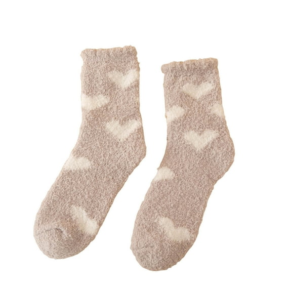 Kmdttou Women's Slippers Socks Coral Fleece Socks Socks Winter-Gifts for Women/Men-Warm Thick Soft