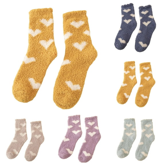 Kmdttou Women's Slippers Socks Coral Fleece Socks Socks Winter-Gifts for Women/Men-Warm Thick Soft