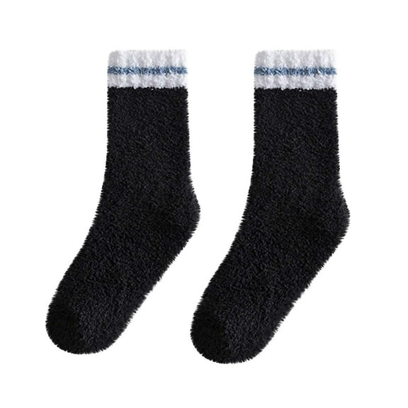 Kmdttou Women's Thick Warm Wool Socks Floor Sleep Socks Mid-tube Socks Socks Casual Soft Lightweight Quarter Socks