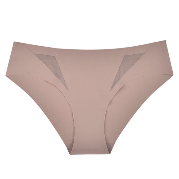 Kmdttou Women's Underwear Cotton Fashion Sexy Traceless Transparent Low Waist G-string Panties Thong (Available in Plus Size)