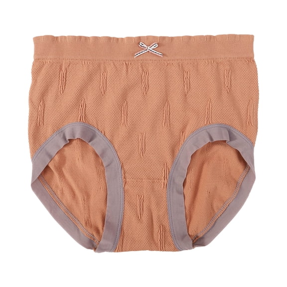 Kmdttou Women's Underwear Cotton Sexy Lace High Cut Panties Comfort Bikini Panty Stretch Underpants Breathable Ladies Briefs (Available in Plus Size) Orange-M